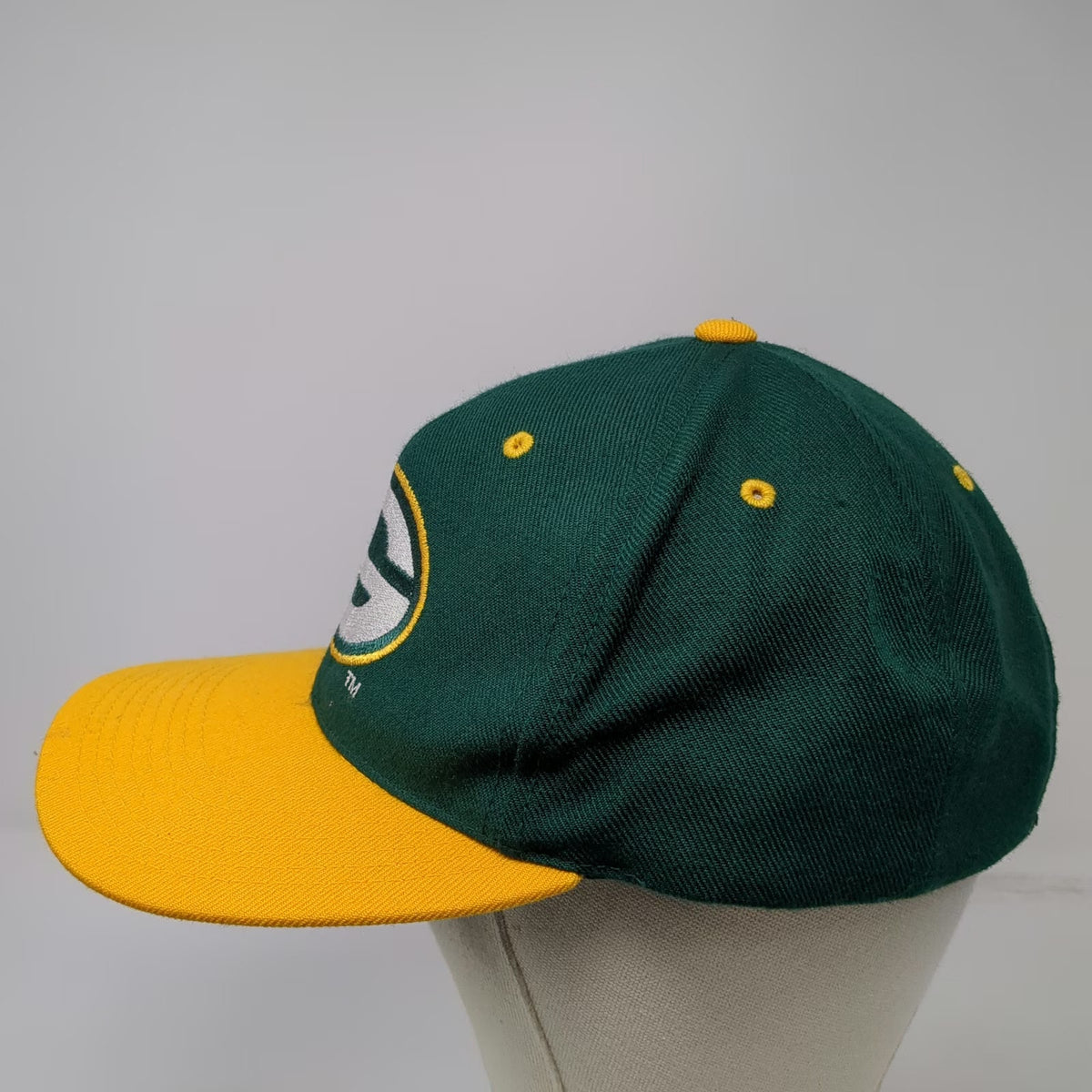 Green Bay Packers NFL ANI Snapback Hat Green One Size Flat Brim Yellow Logo Mix
