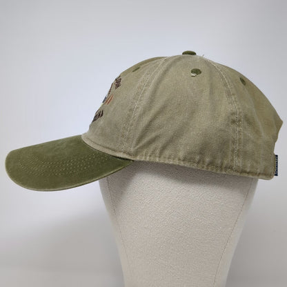 Ouray Sportswear Moose's Saloon Montana Baseball Cap Hat One Size Beige Green