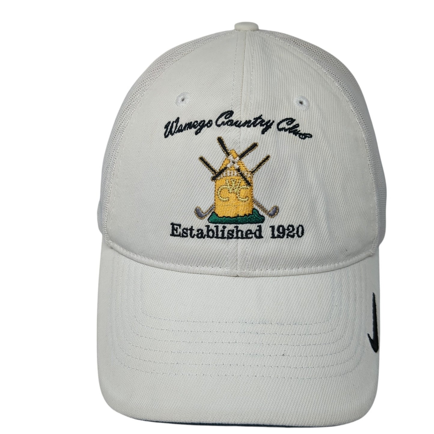 Wamego Country Club Fitted Baseball Cap White Large Embroidered Flexfit NikeGolf
