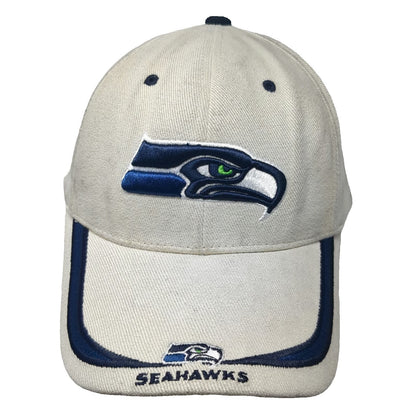 Seattle Seahawks NFL Top of the World Hat Cap Beige Blue One Size Strapback