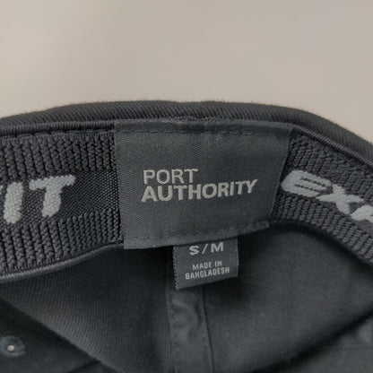 Advanced Sign Fitted Hat Black S/M Flexfit Embroidered 6 Panel Port Authority