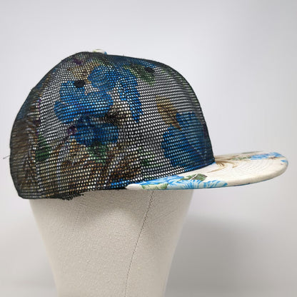 Double Portion Supply Maui Zipline Snapback Black One Size Floral Hat Mesh