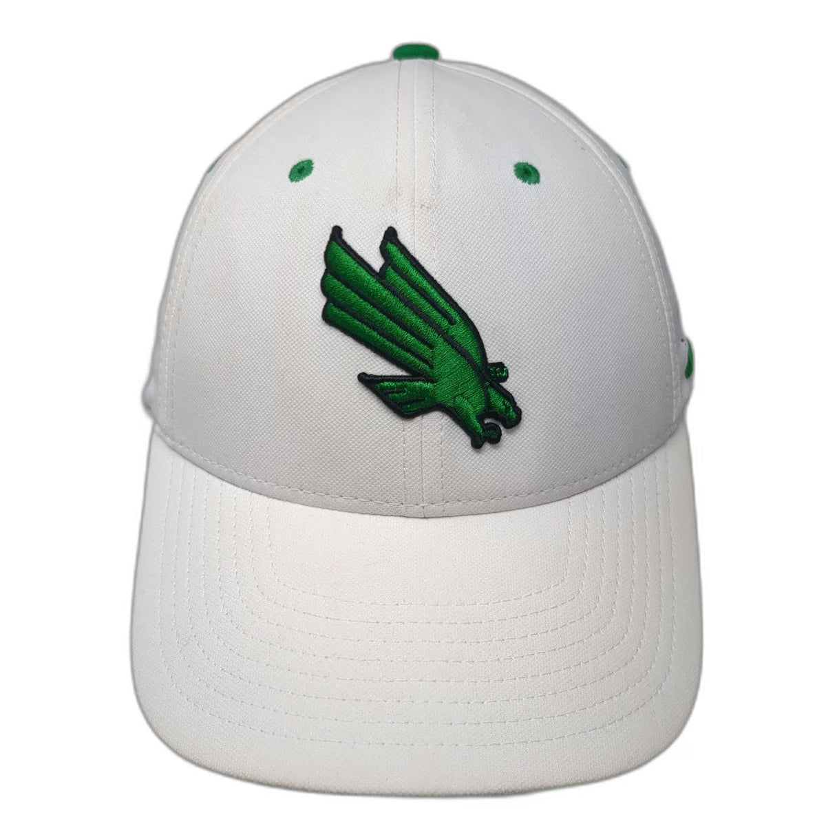 North Texas Mean Green NCAA Nike Cap White One Size Perforated Strapback Dri-Fit