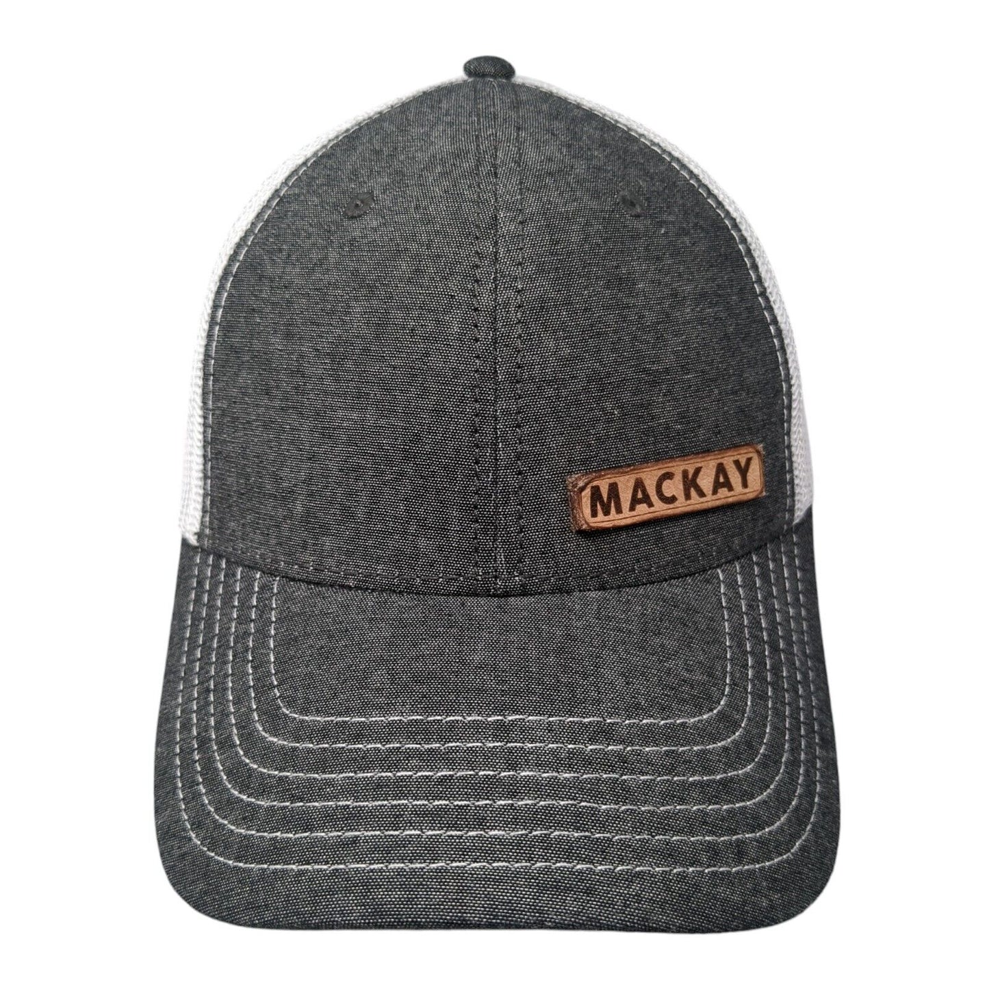 Mackay Snapback Mesh Back Trucker Hat Gray One Size Adjustable Otto