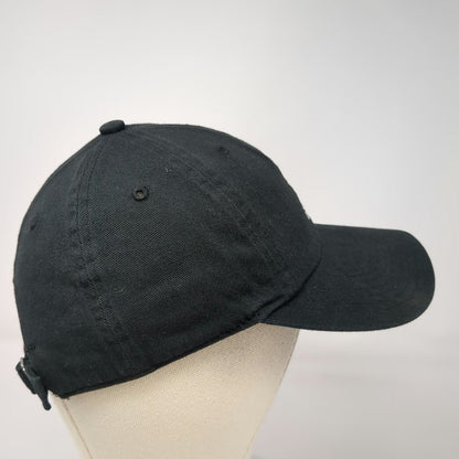 Adidas Baseball Cap Black One Size Embroidered Logo Slideback Aeroready Hat