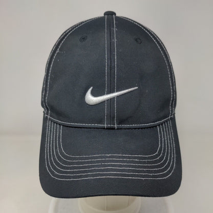 Nike Heritage 86 Strapback Hat Black OSFM Embroidered Swoosh Dri-Fit