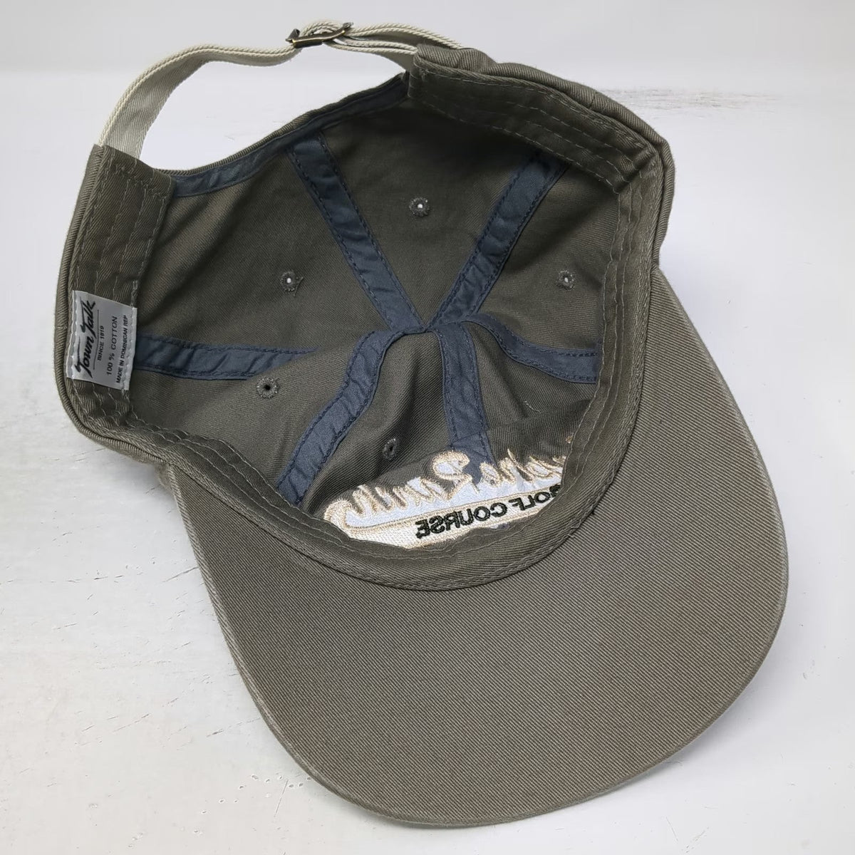 Town Talk Empire Ranch Golf Course Baseball Cap Brown One Size Slideback Hat