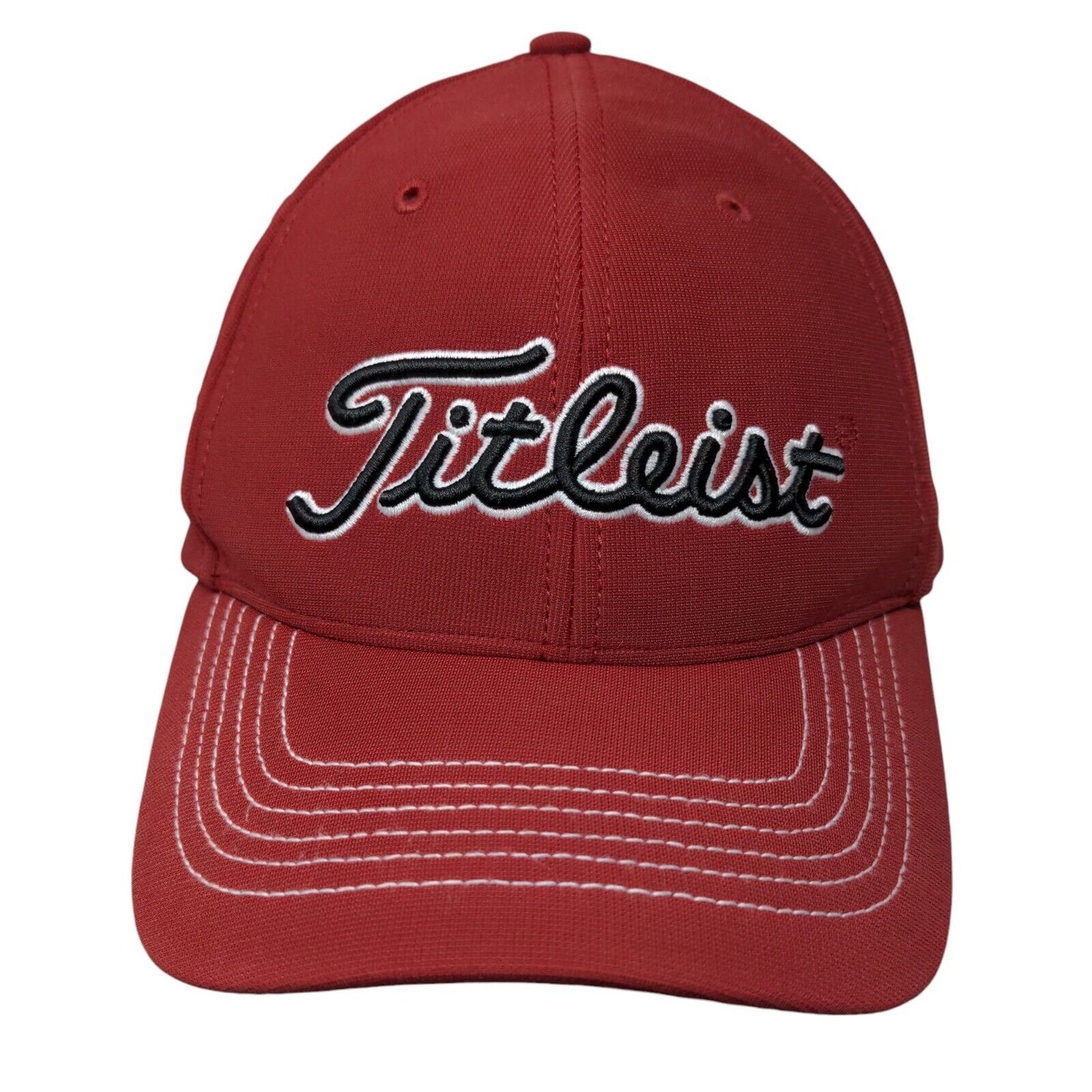 Titleist Fitted Hat Red Large-XL Embroidered 6 Panel Vent Holes