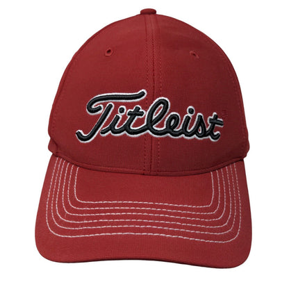 Titleist Fitted Hat Red Large-XL Embroidered 6 Panel Vent Holes
