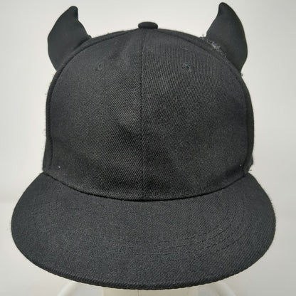 Snapback Black One Size Devil Horns Halloween Costume Cosplay Novelty Demon Hat