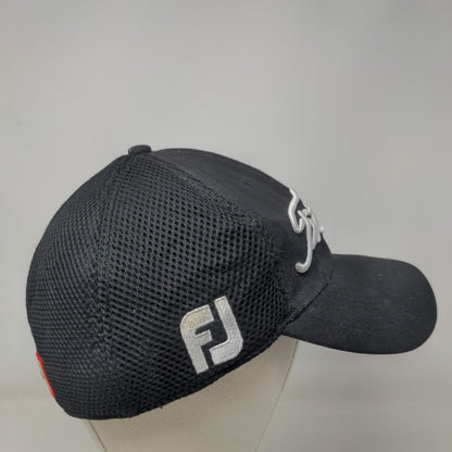 Titleist Fitted Mesh Back Hat Black Medium-Large Embroidered New Era