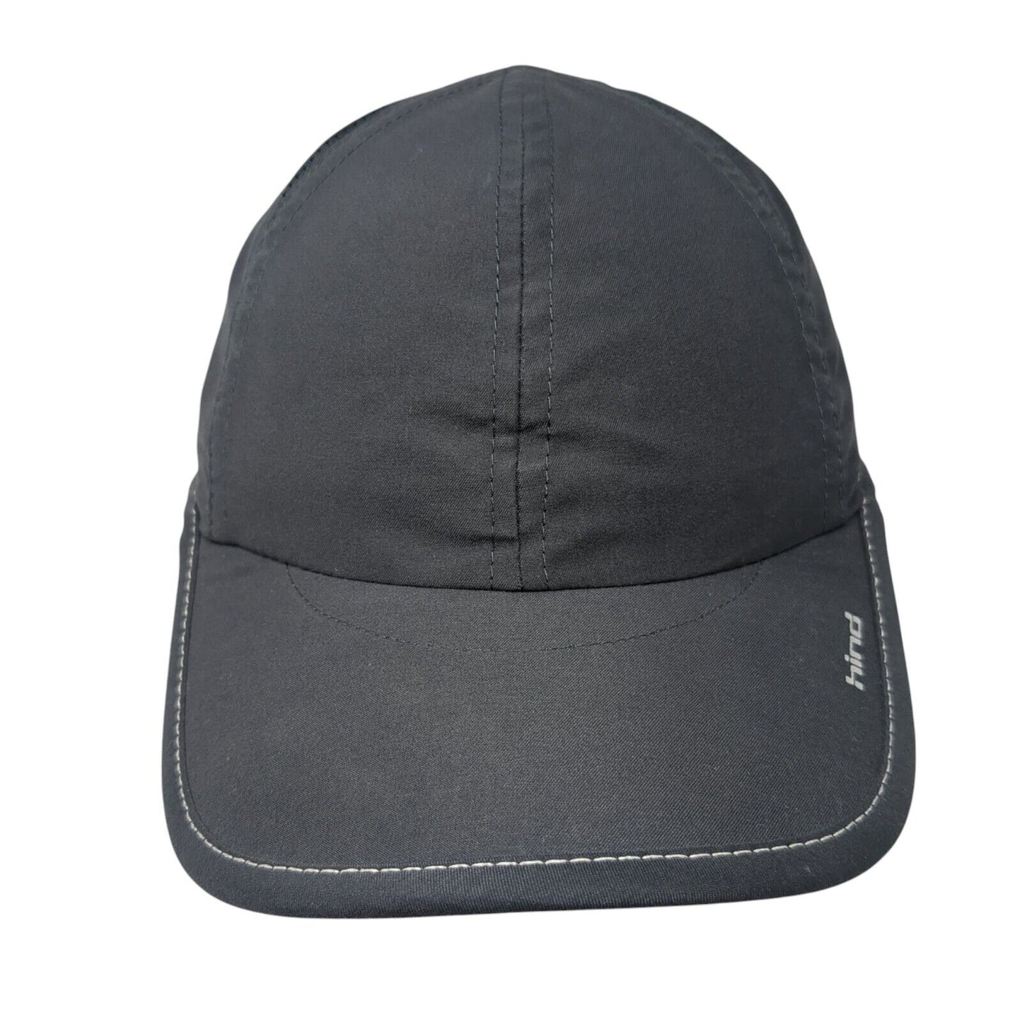 Hind Strapback Hat Gray One Size Adjustable Solid Mesh Trim 6 Panel