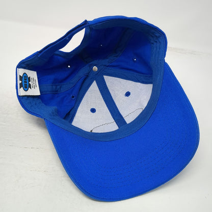 Big X Baseball Cap Blue One Size Grand Teton Distillery Mountain Patch Hat