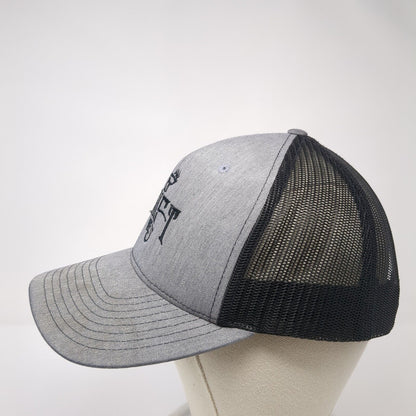 Drift West Snapback Mesh Back Trucker Hat Gray One Size Colorblock