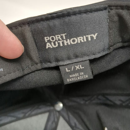 Port Authority Baseball Cap Black Size L XL Fitted Flexfit Delta 100K Club Hat