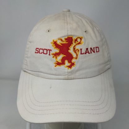 Scotland Lion Strapback Hat Tan One Size Embroidered Adjustable 6 Panel