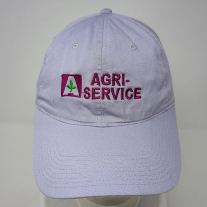 Agri-Service Strapback Baseball Cap Purple One Size Adjustable Embroidered