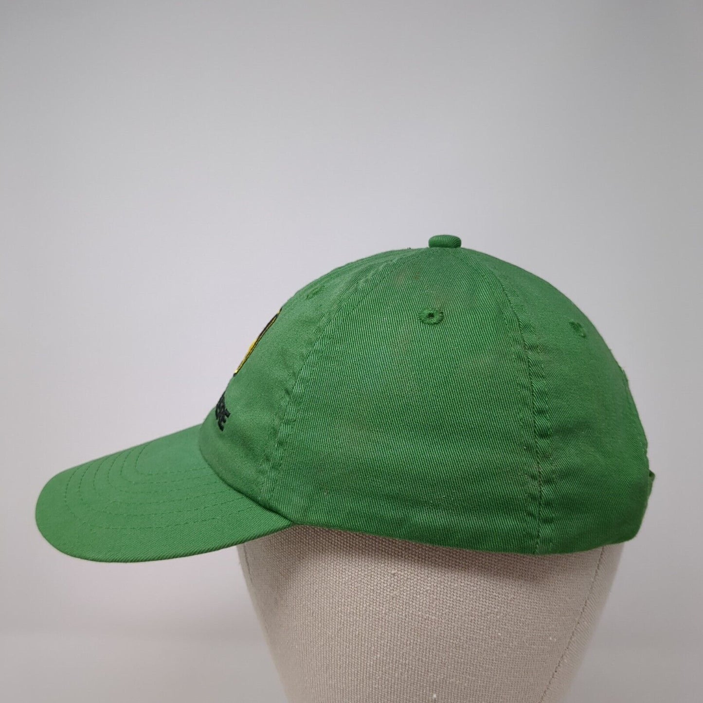 John Deere Strapback Hat Green One Size Adjustable Embroidered 6 Panel Cotton