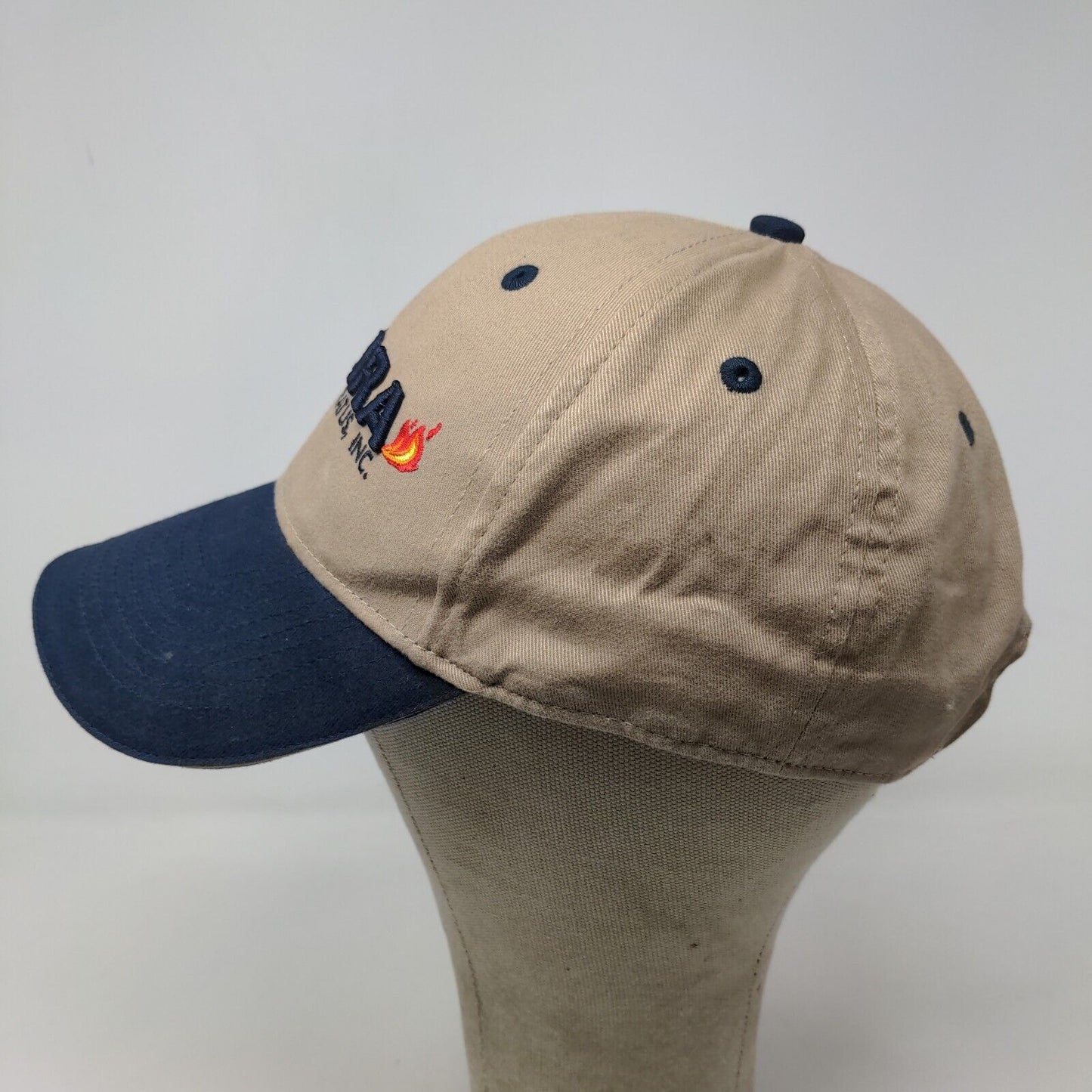 Ferrara Fire Men's Strapback Hat Tan Adjustable Embroidered Logo