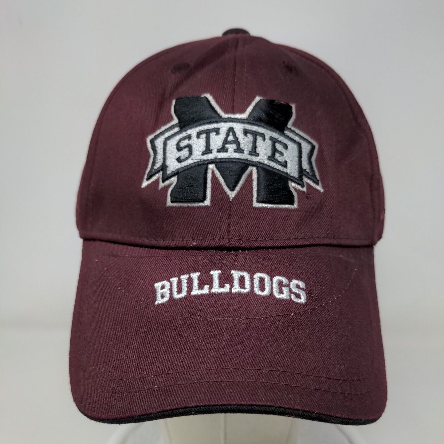 Captivating Headwear Men's Strapback Hat Mississippi State Bulldogs Embroidered