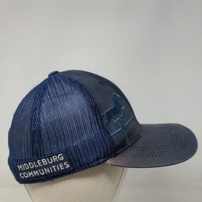 Middleburg Communities Snapback Trucker Hat Blue One Size Embroidered Mesh Back