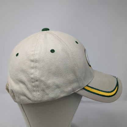 Green Bay Packers NFL Cap Hat Beige One Size Strapback Green Underbrim Logo