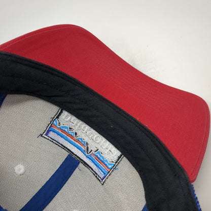 Patagonia Trucker Hat White Blue Red One Size Mesh Back Mountain Logo Snapback