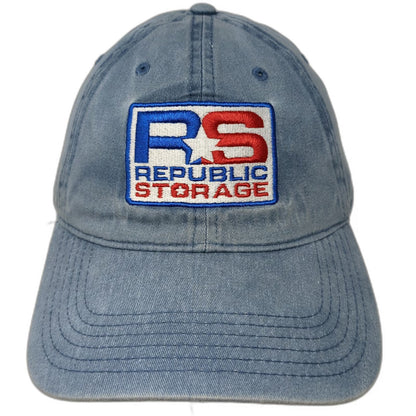 Otto Baseball Cap Blue One Size Republic Storage Patch Slideback Cotton Hat