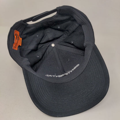Continental Snapback Hat Black One Size Adjustable Embroidered Corner Stone