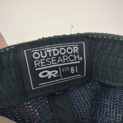 Happy Camper Trucker Hat Blue One Size Adjustable Mesh Back Outdoor Research