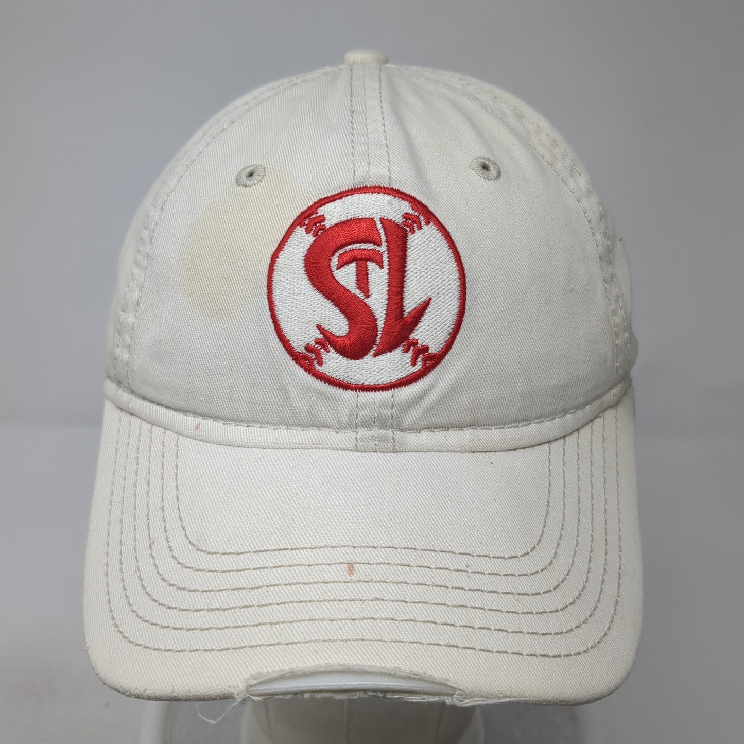 STL Here For The Beer Baseball Cap Beige OS Adjustable Embroidered Sportsman