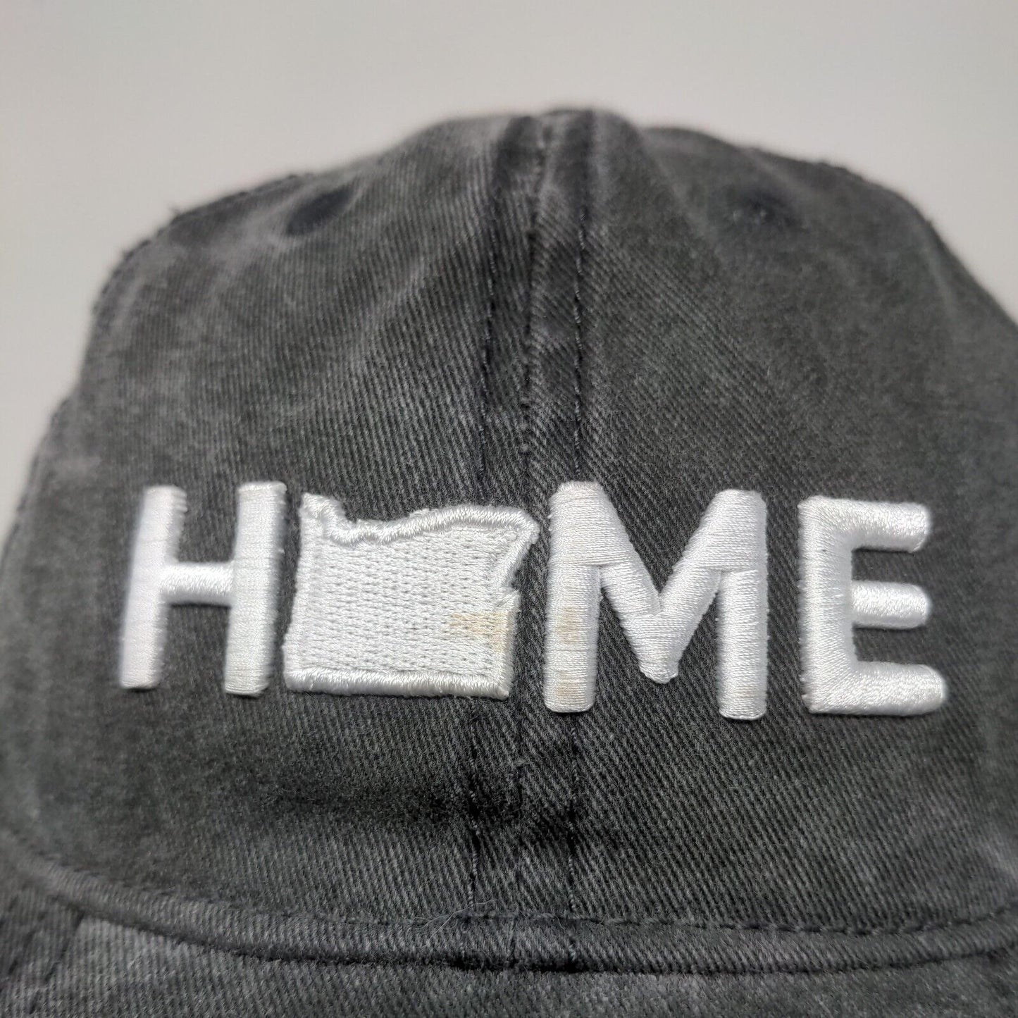 Home Free Oregon Slideback Hat Gray OSFM Embroidered Adjustable Vented Holes