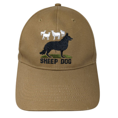 Sheep Dog Strapback Hat Brown One Size Adjustable Embroidered Rothco