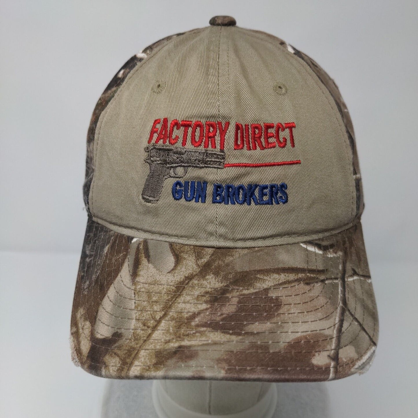 Factory Direct Gun Brokers Strapback Hat Camo One Size Embroidered
