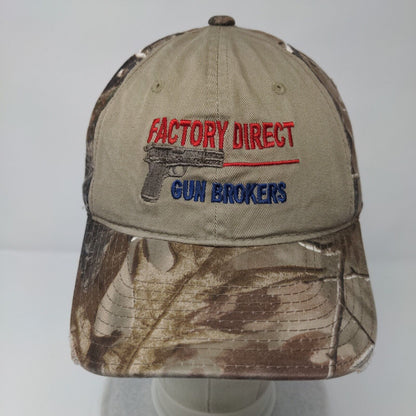 Factory Direct Gun Brokers Strapback Hat Camo One Size Embroidered