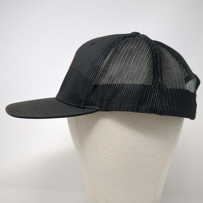 Richardson Trucker Hat Black Orange XL Patients Logo Mesh Snapback