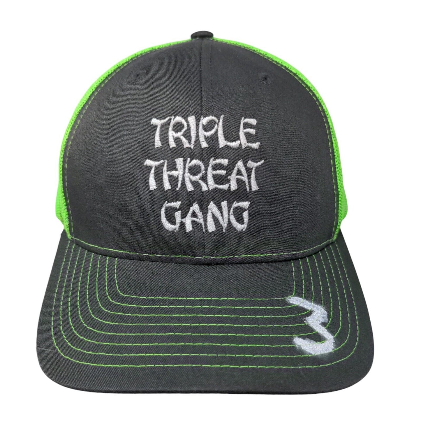 Triple Threat Gang Behave Snapback Trucker Hat Multicolor One Size Richardson