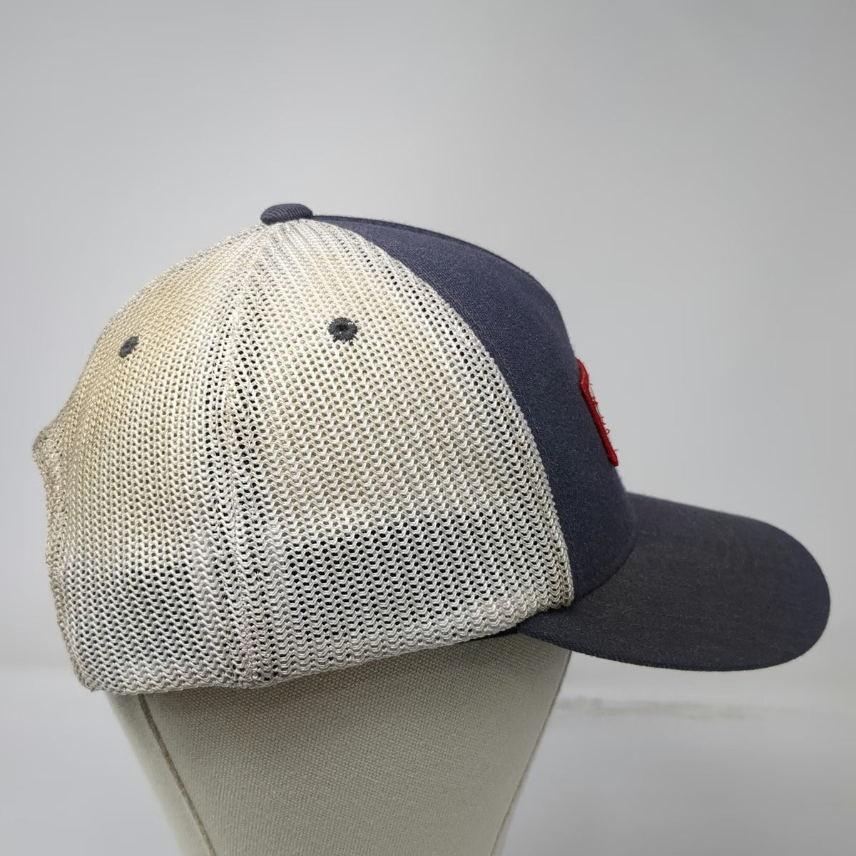 Ariat Trucker Hat Blue One Size Snapback Mesh Logo Patch Flexfit Workwear Cap
