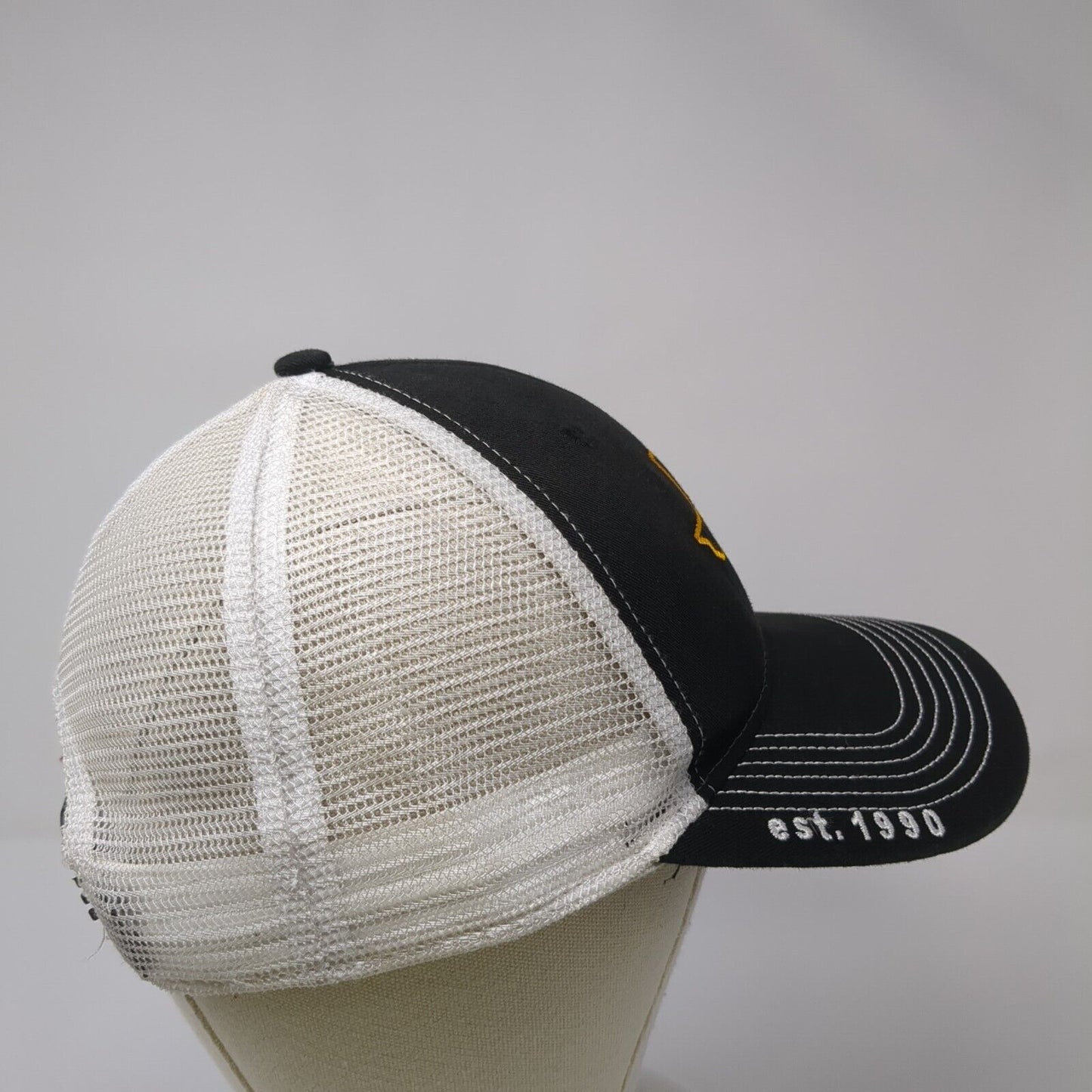 Texas Stress Inc. Snapback Trucker Hat Black One Size Mesh Back Outdoor