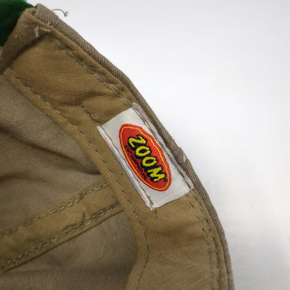Zoom Bait Company Woodland Camo Logo Baseball Cap Brown Green One Size Hat Strap