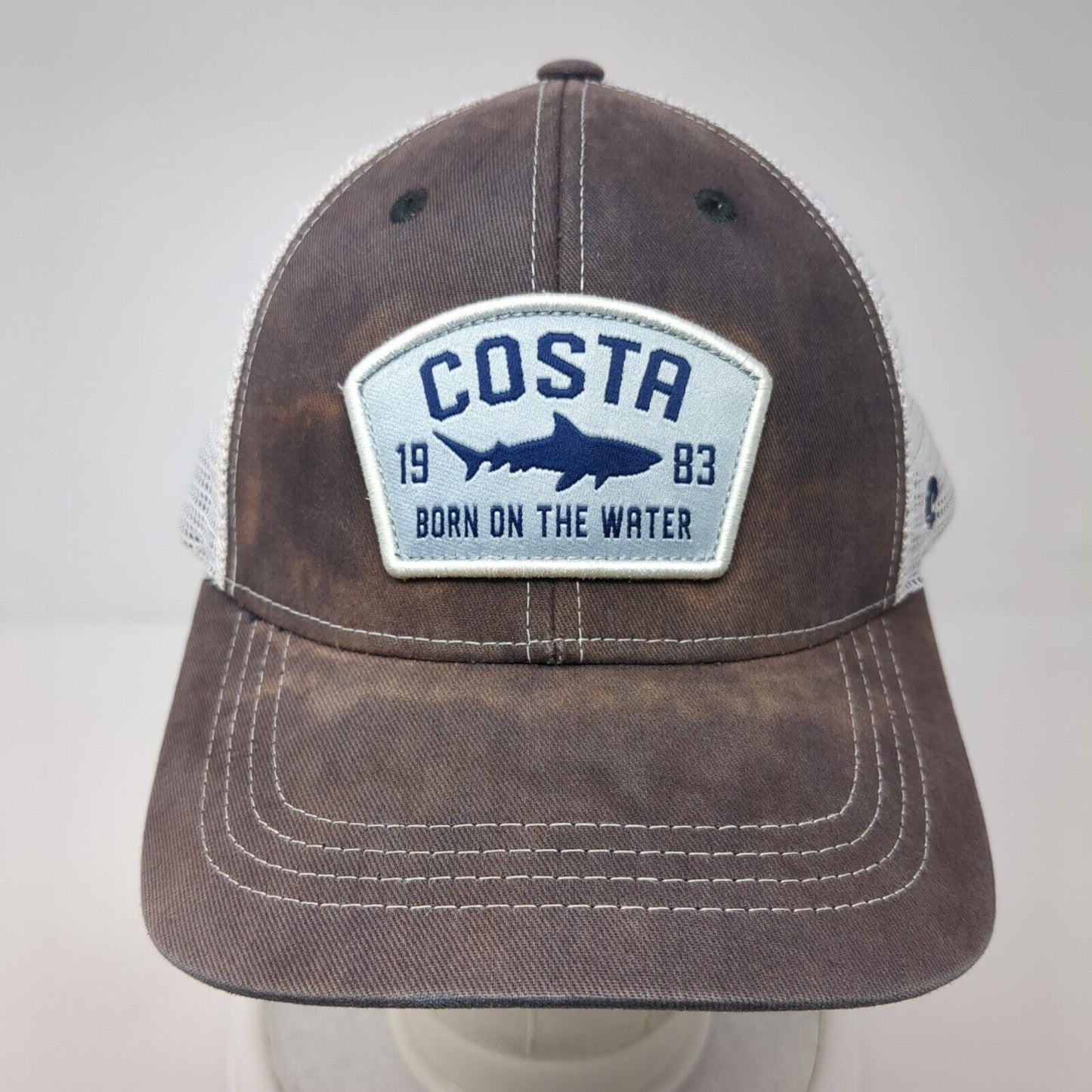 Costa 1983 Born on The Water Snapback Trucker Hat Blue OS Adjustable Mesh Back
