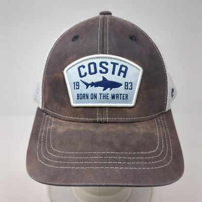 Costa 1983 Born on The Water Snapback Trucker Hat Blue OS Adjustable Mesh Back