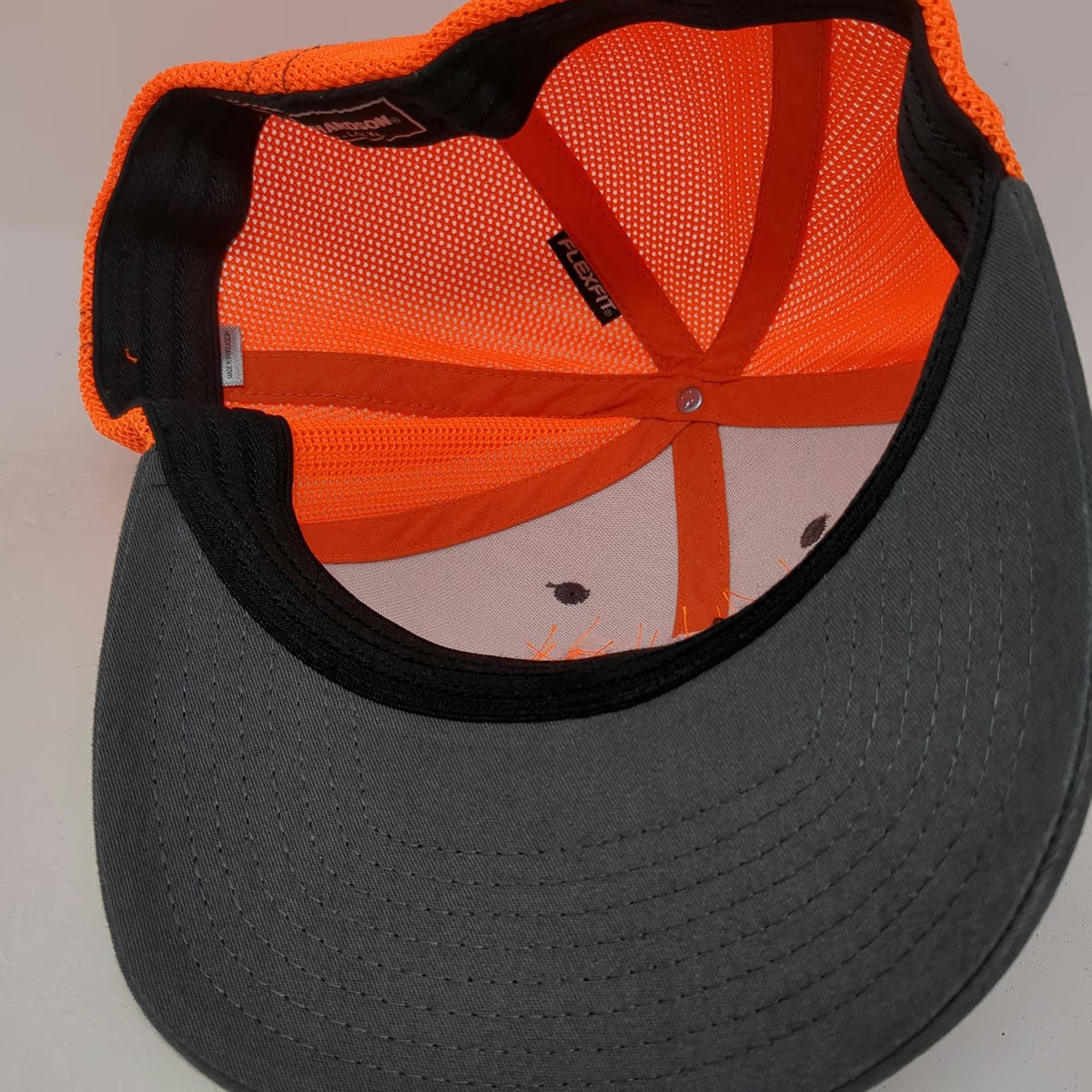 Richardson Baseball Cap Black XL Beards & Bellies Barbecue Orange Mesh Back Hat