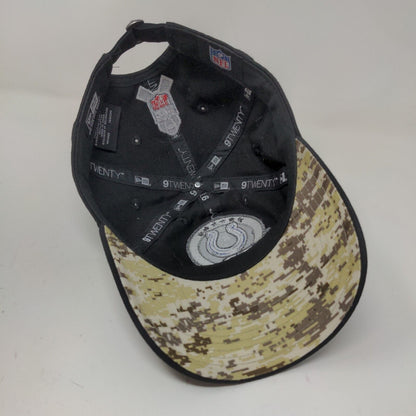 New Era Men's Slideback Hat Black OSFM Embroidered Indianapolis Colts Logo