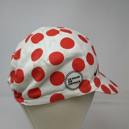 Nike Baseball Cap White Red Polka Dot Tour De France One Size Hat Elastic Back