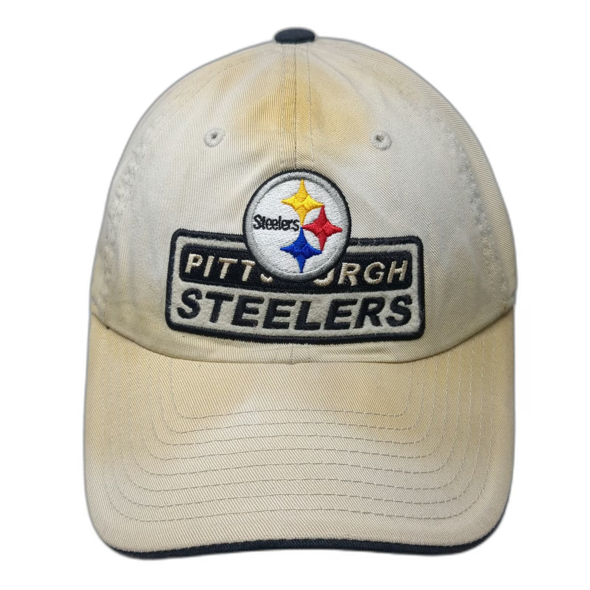 NFL Pittsburgh Steelers Cap Beige One Size Slideback Logo Cotton Patch Hat