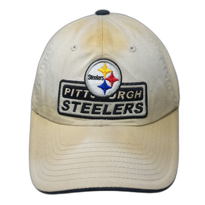 NFL Pittsburgh Steelers Cap Beige One Size Slideback Logo Cotton Patch Hat