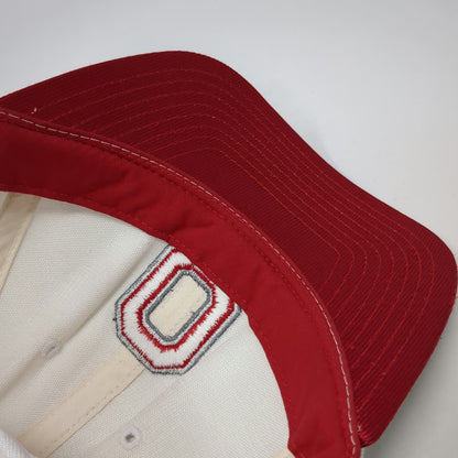 Team Spirit Ohio State Buckeyes NCAA Hat White Cap One Size Strapback Logo Red