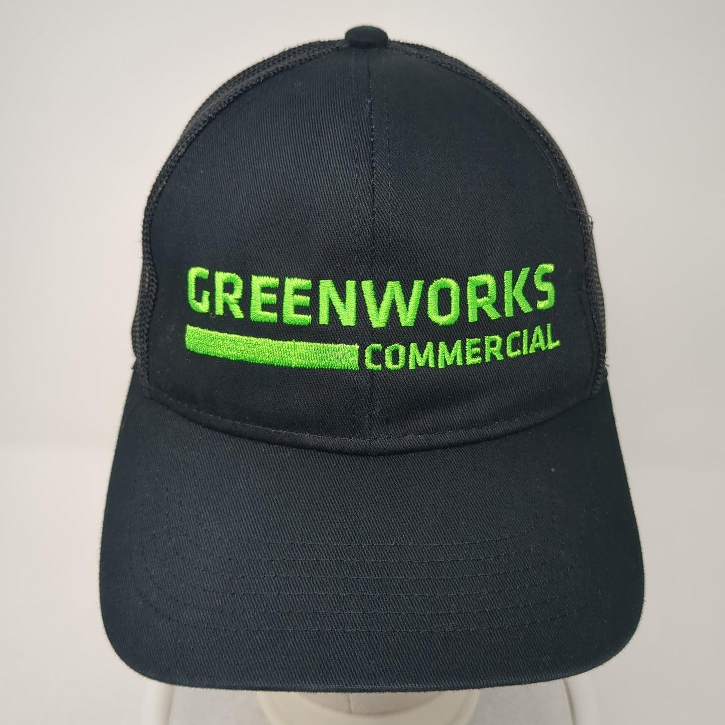 Greenworks Commercial Snapback Trucker Hat Black One Size Mesh Back
