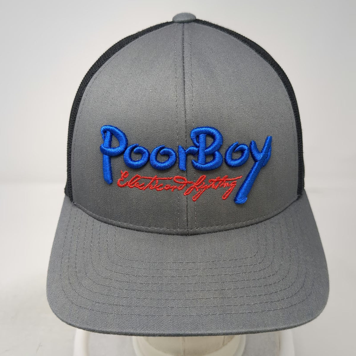 Pacific Headwear PoorBoy Electric Lighting Gray OSFM Mesh Snapback Trucker Hat